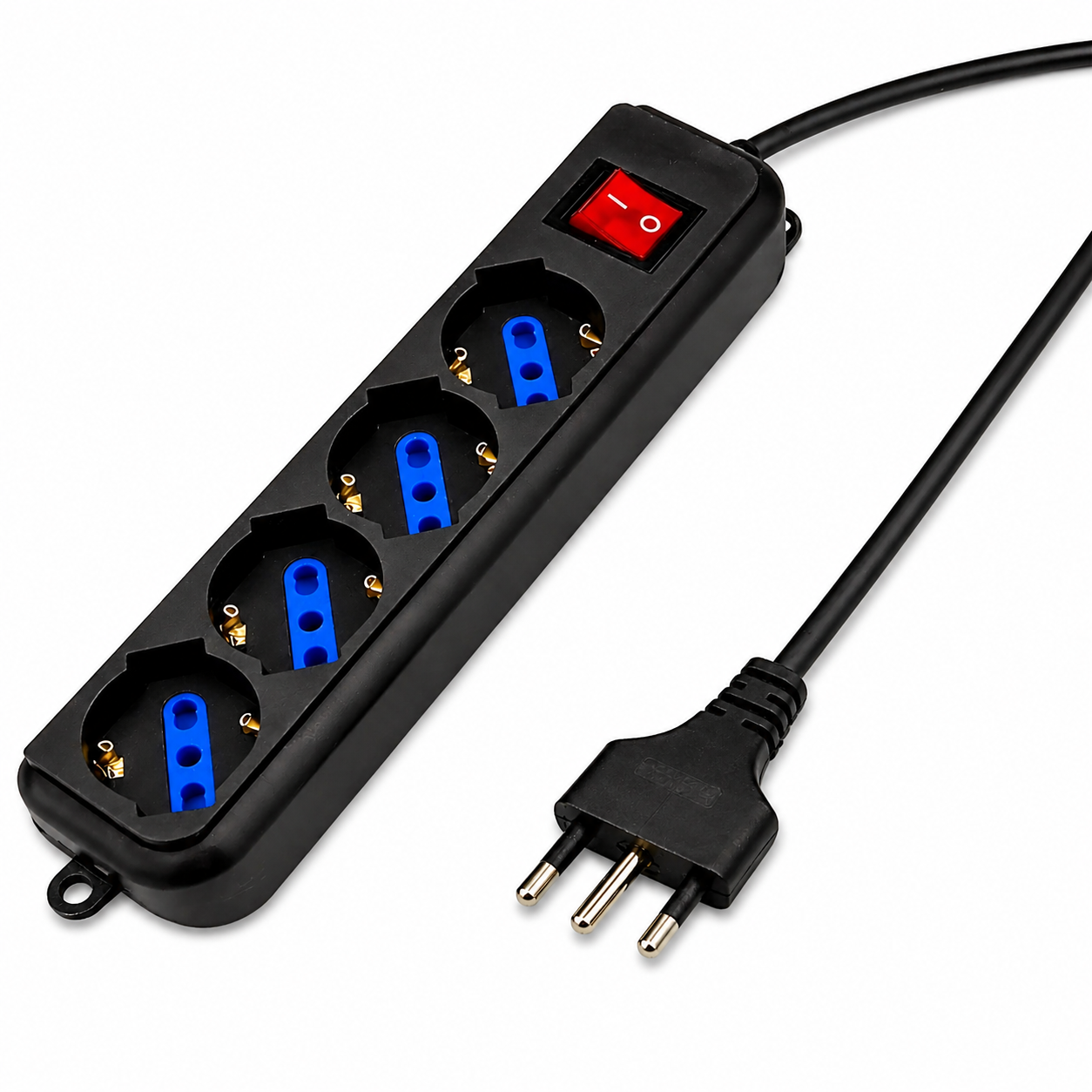 Multipresa 4 Uscite Spina 10A con Cavo 1,5 Metri