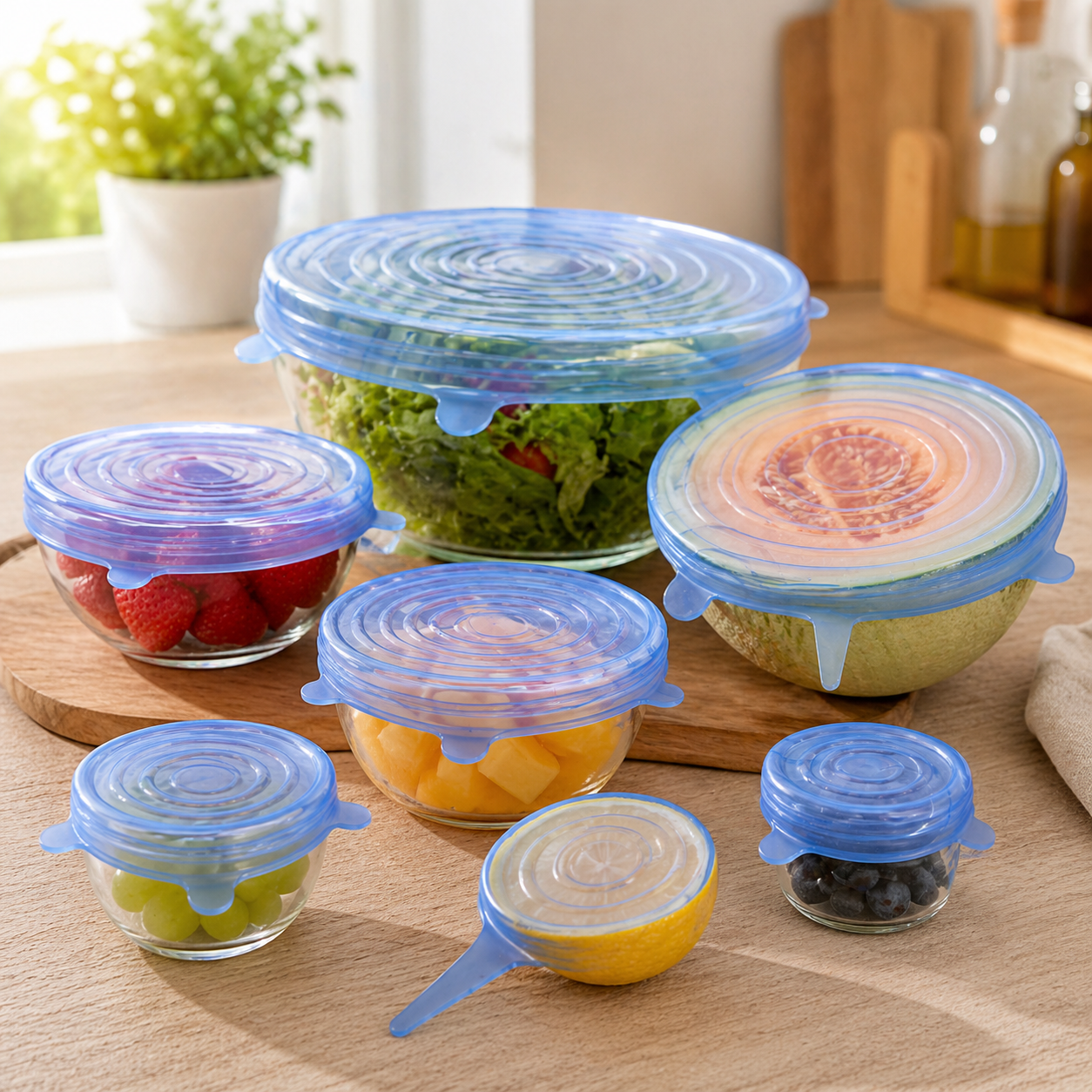 Set 6 Coperchi Ermetici in Silicone