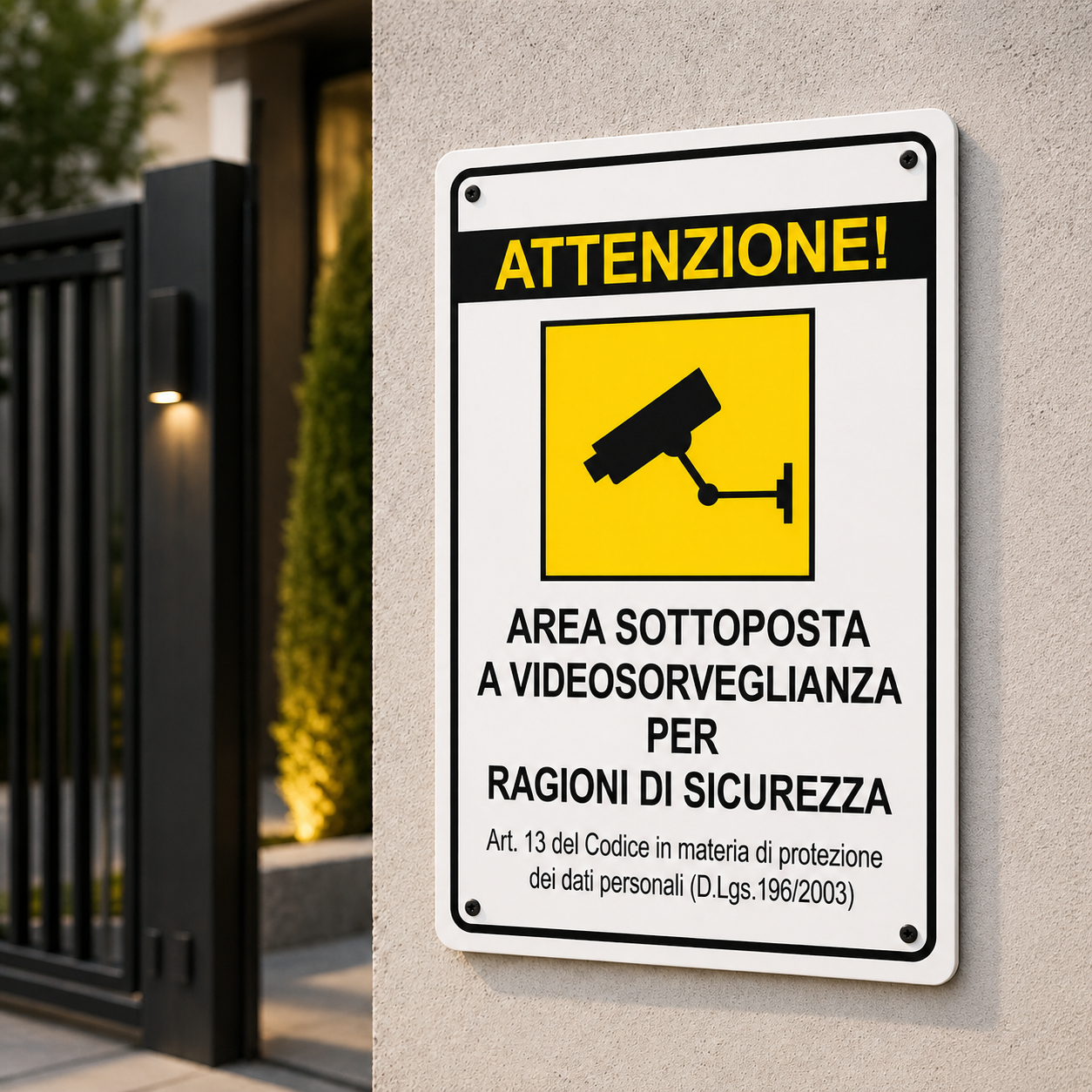 Cartello Area Videosorvegliata