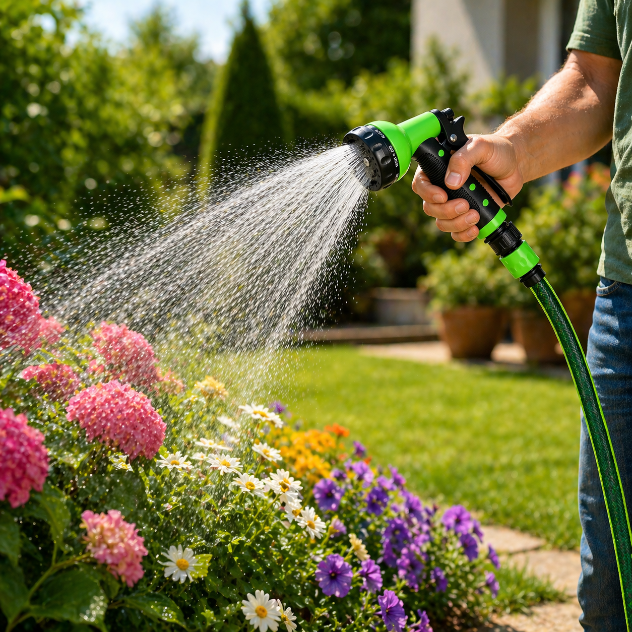 Set di 4 Soffioni per Tubi da Giardino