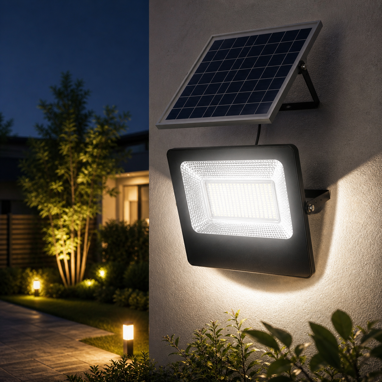 Faro LED con Pannello Solare 800W