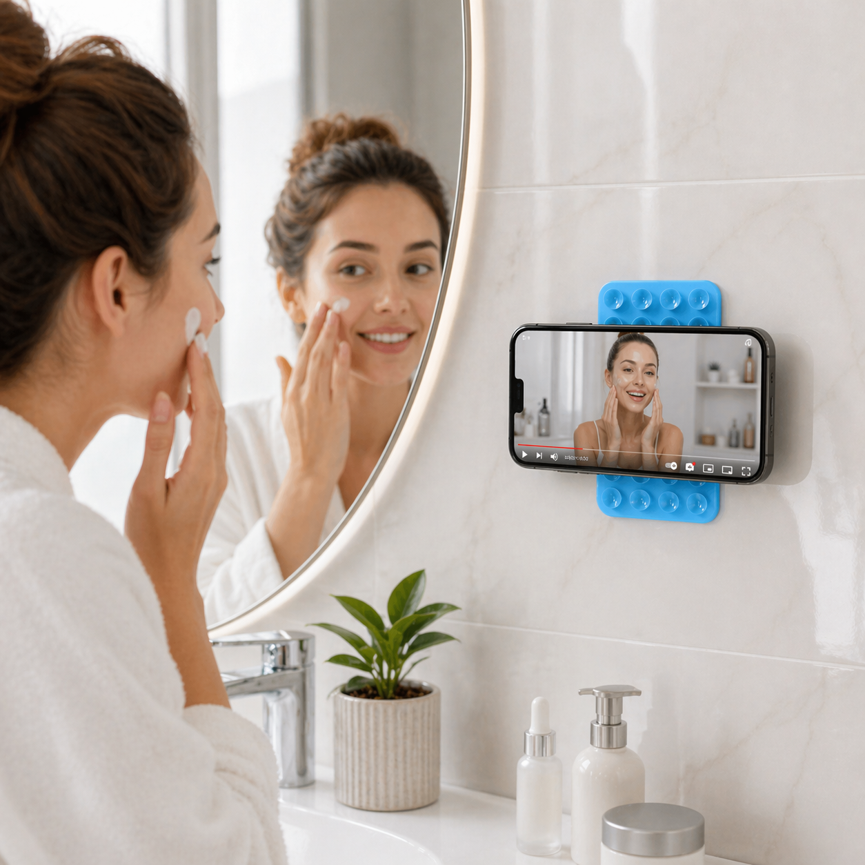 Ventosa in Silicone per Cellulare Supporto Antiscivolo Bilaterale Universale