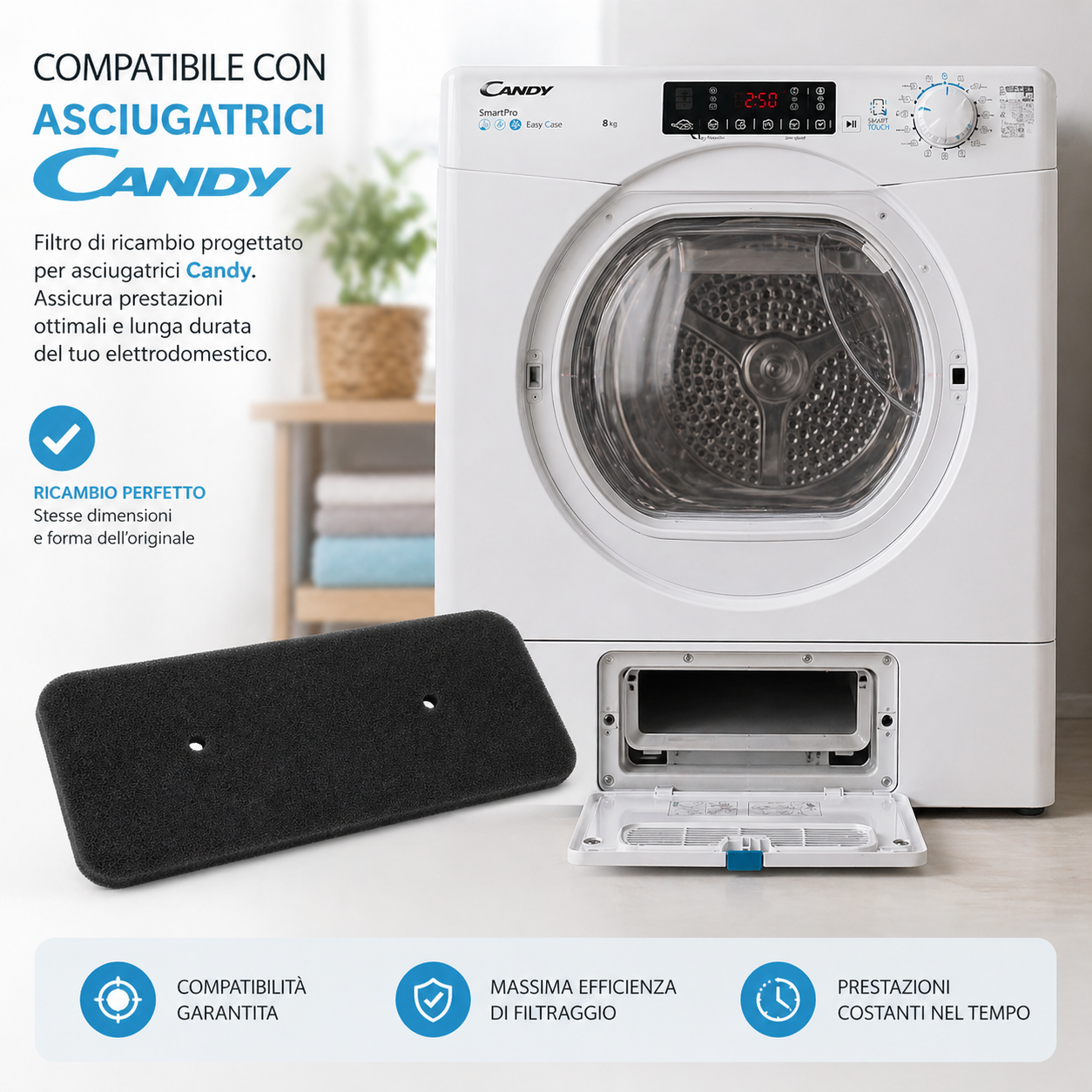 Filtro Asciugatrice Compatibile Candy