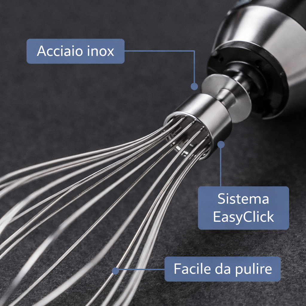 Braun MQ10 Accessorio Frusta per Minipimer MultiQuick 5, 7 e 9 Nero