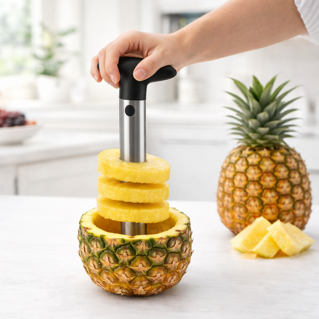 Taglia Ananas in Acciaio Inox con Manico Rimovibile