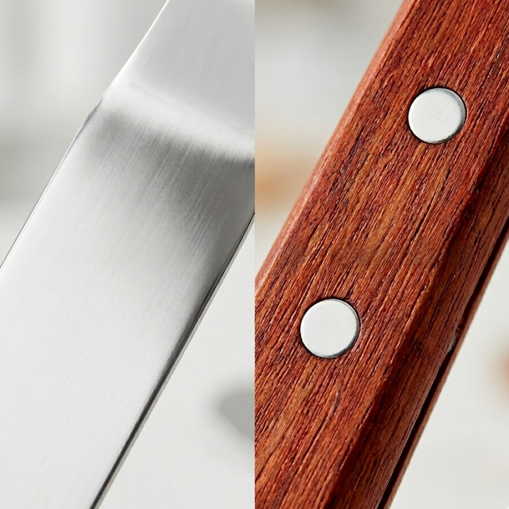 Spatola Stendi Cera Professionale 22 cm con Lama in Acciaio e Manico in Legno