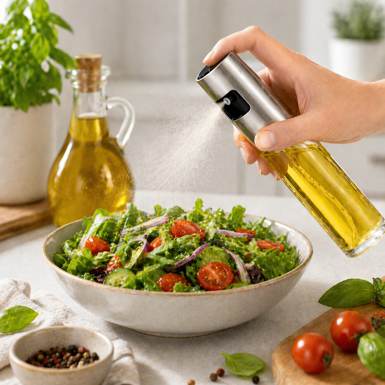 Spruzzino Olio 100ml per Friggitrice ad Aria per Condimenti Precisi