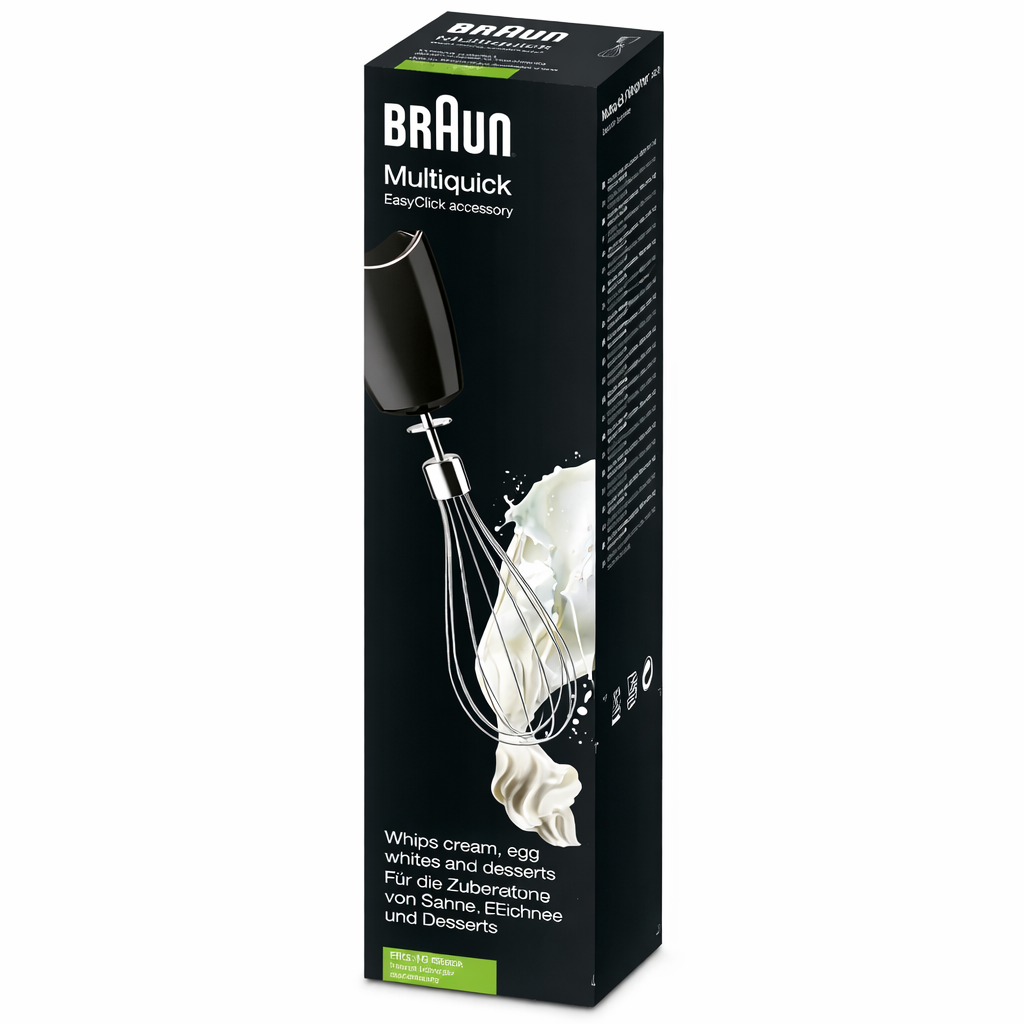 Braun MQ10 Accessorio Frusta per Minipimer MultiQuick 5, 7 e 9 Nero