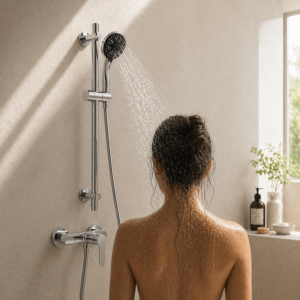 Tubo Doccia Argento 180 cm