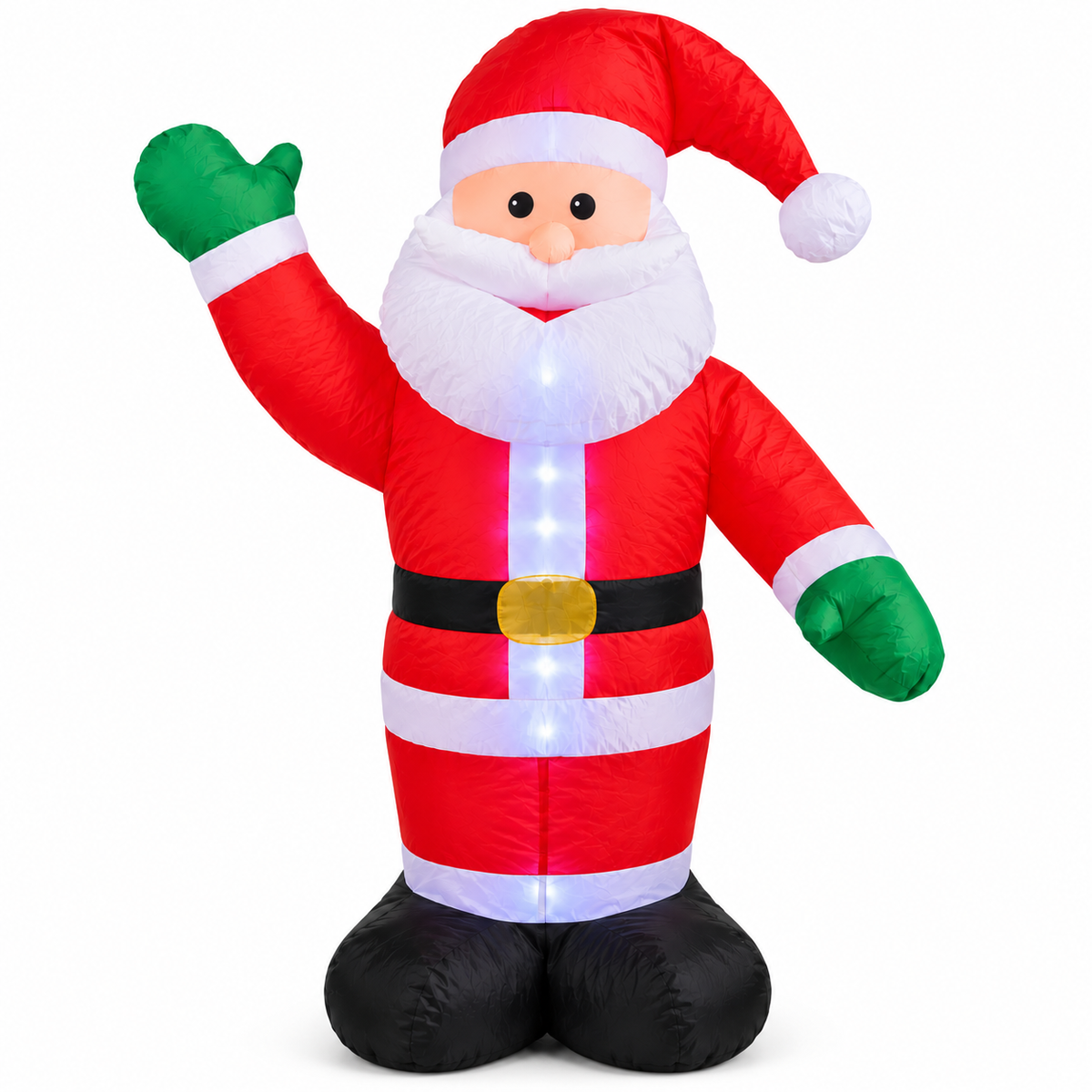 Babbo Natale Gonfiabile 120 cm con Luci LED – Decorazione Natalizia per Casa e Giardino