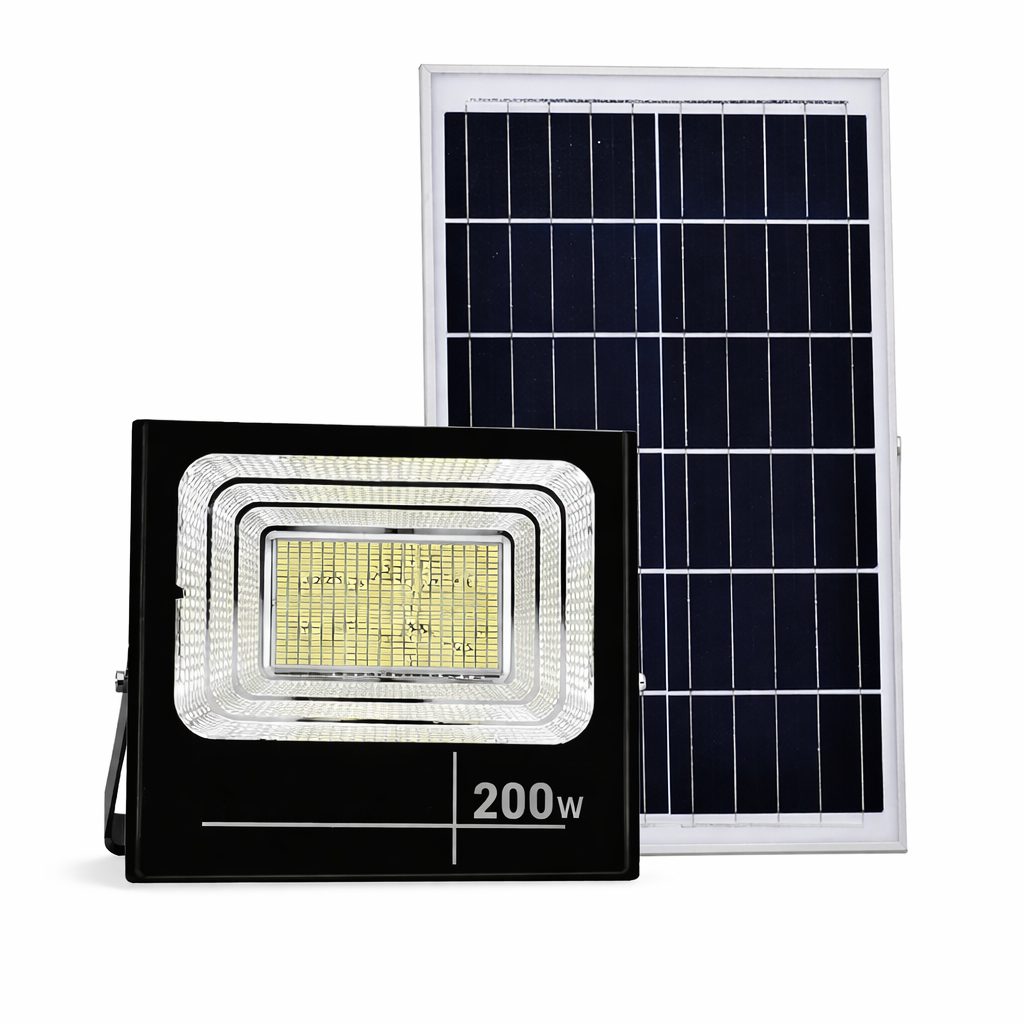 Faro LED 200W con Pannello Solare