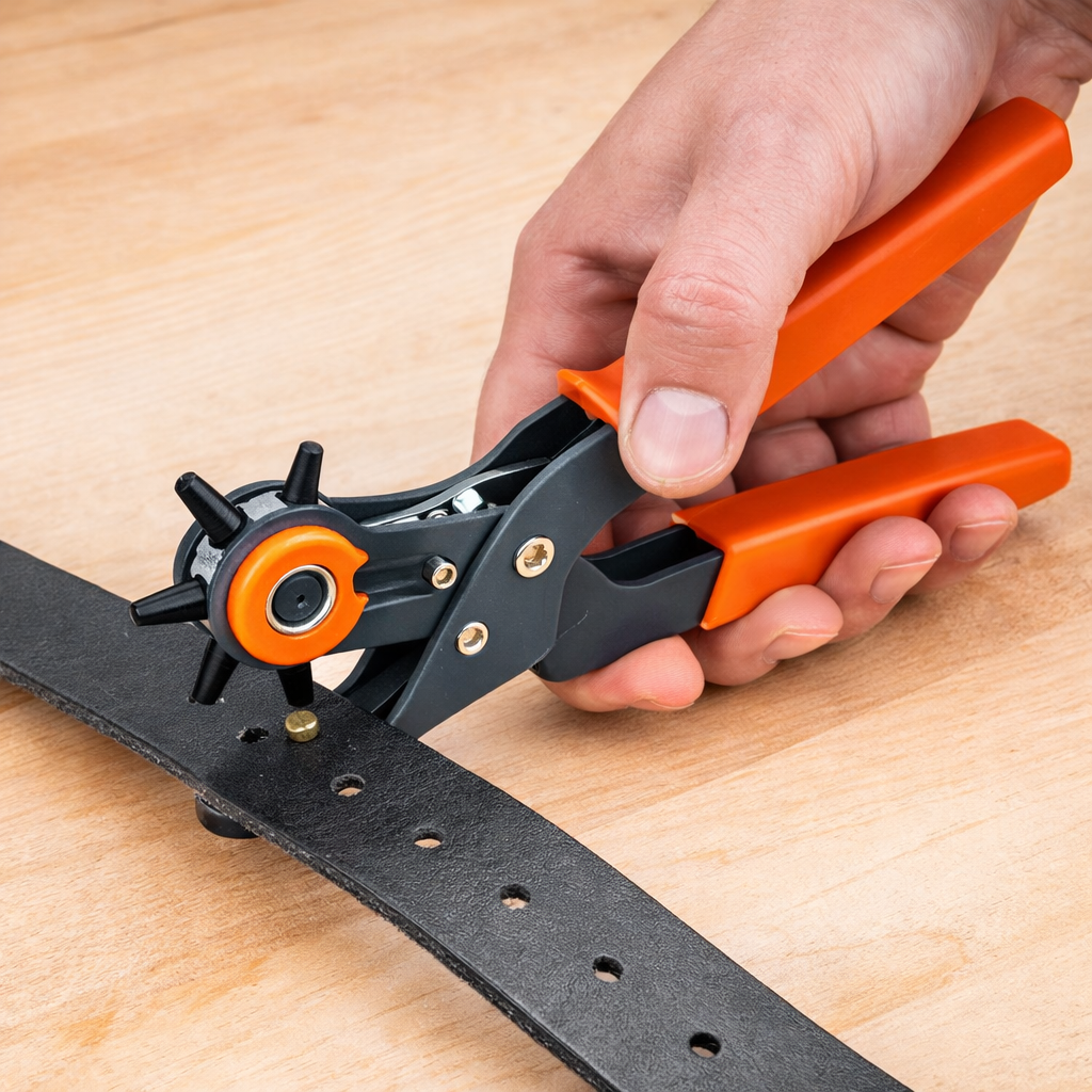 Pinza Fustellatrice per Buchi Cintura con 6 Misure