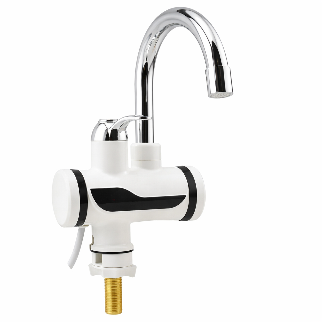 Rubinetto Elettrico Istantaneo con Riscaldamento Acqua – Design Moderno Cromato