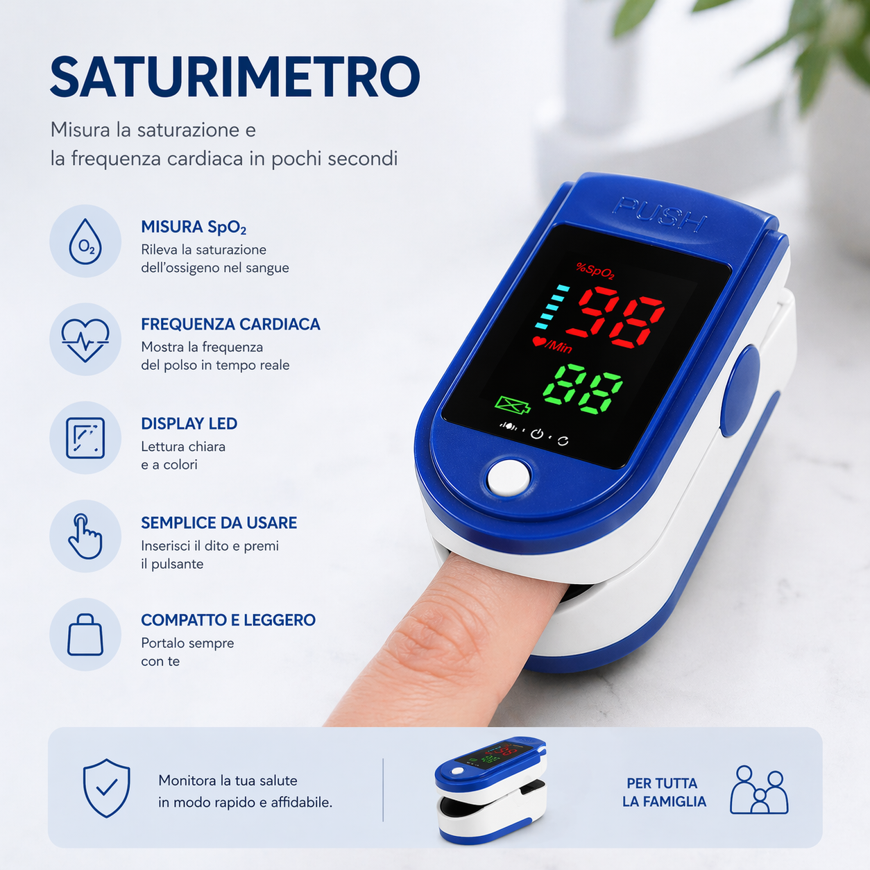 Saturimetro Digitale da Dito