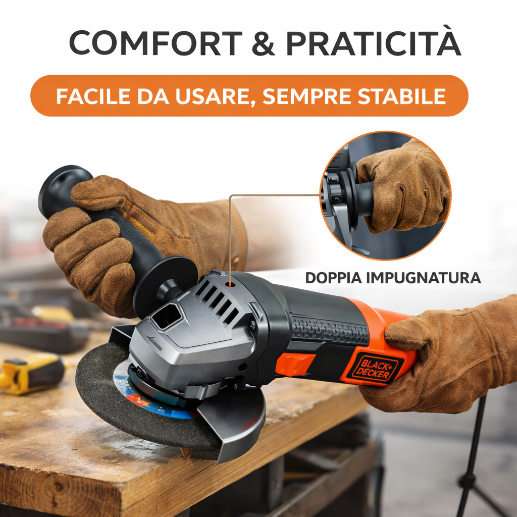Black&Decker BEG200 - Smerigliatrice Angolare