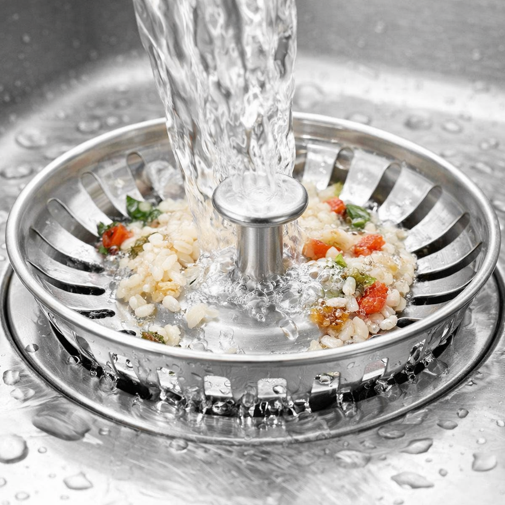 Tappo in Acciaio Inox per Lavello di Cucina