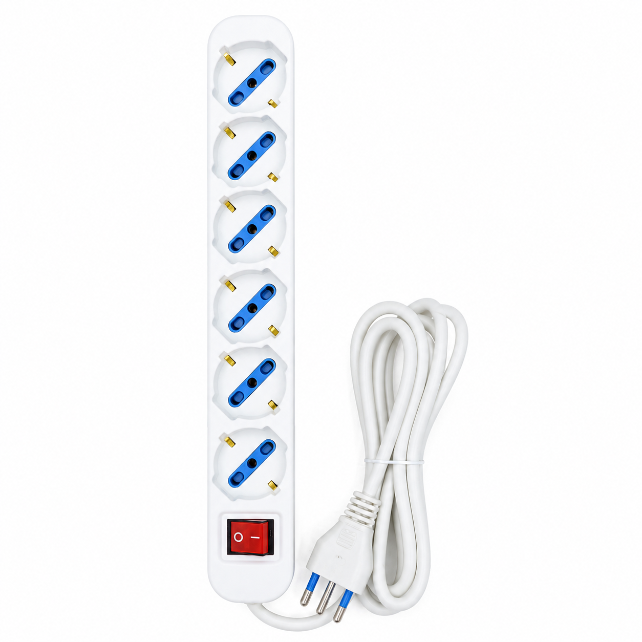 Multipresa 6 Uscite Schuko 10/16A - Spina 16A con Cavo 1,5 m