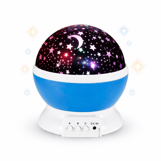 Proiettore Stelle Bambini Rotante 360° con 8 Colori USB o Batterie