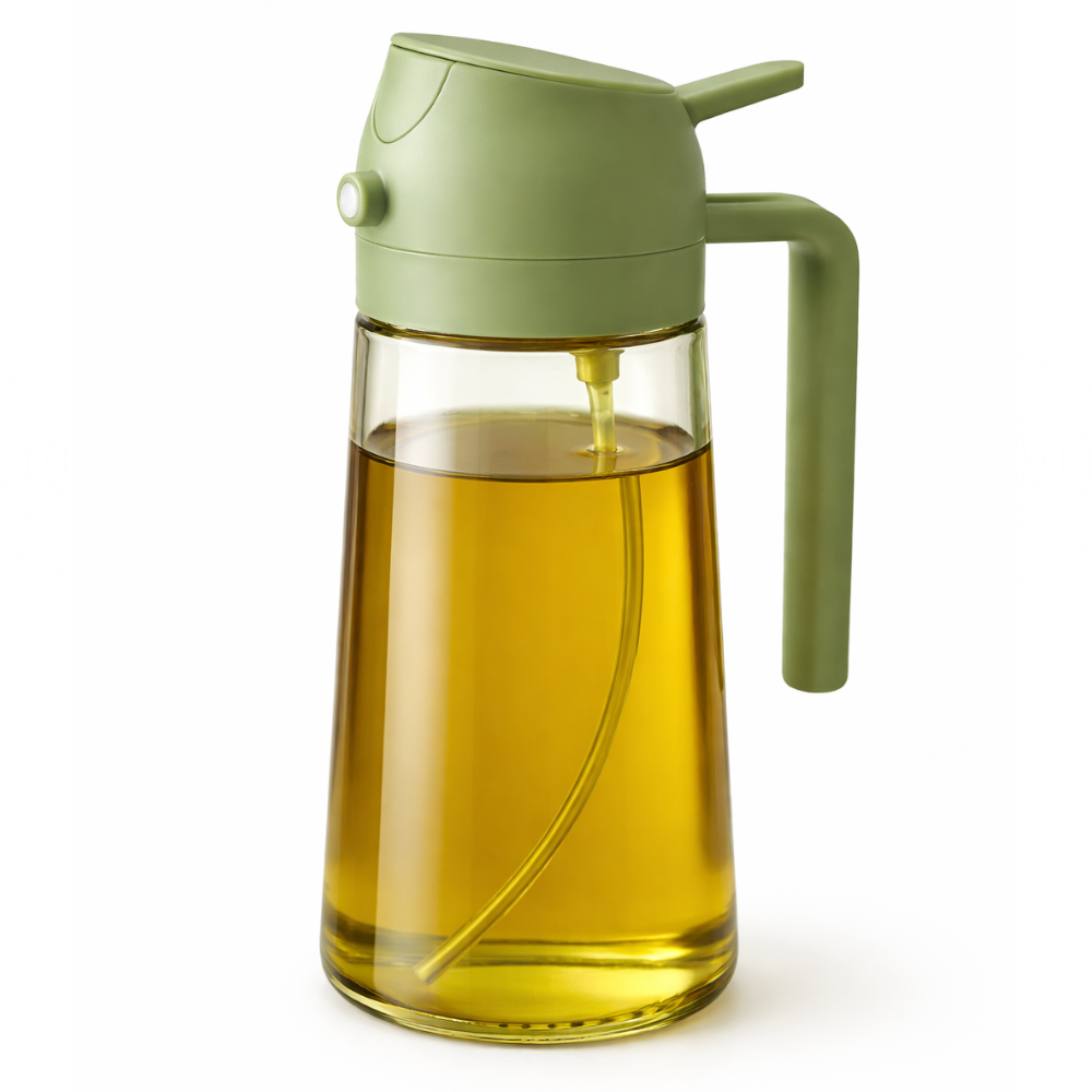 Spruzzino Olio 470ml 2 in 1 Nebulizzatore e Dosatore Antigoccia