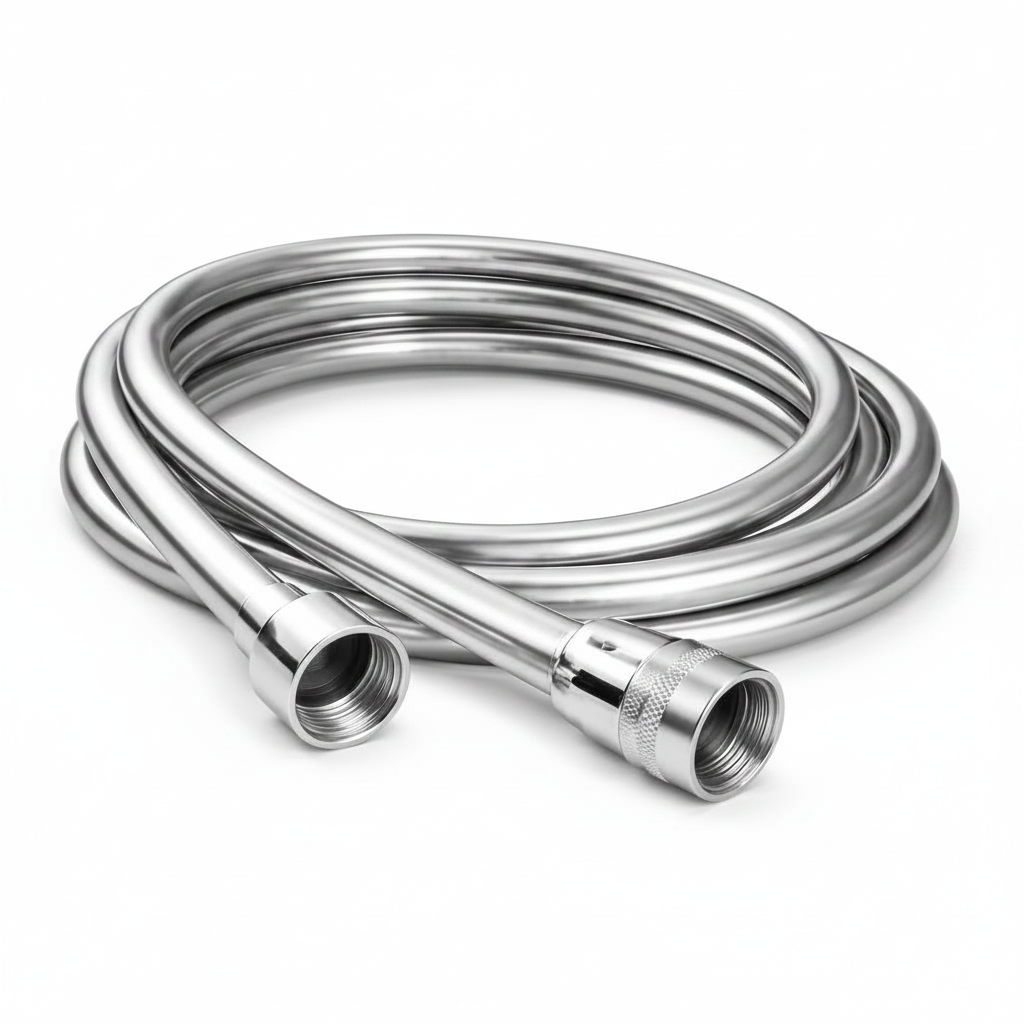 Tubo Doccia PVC Bianco 200 cm