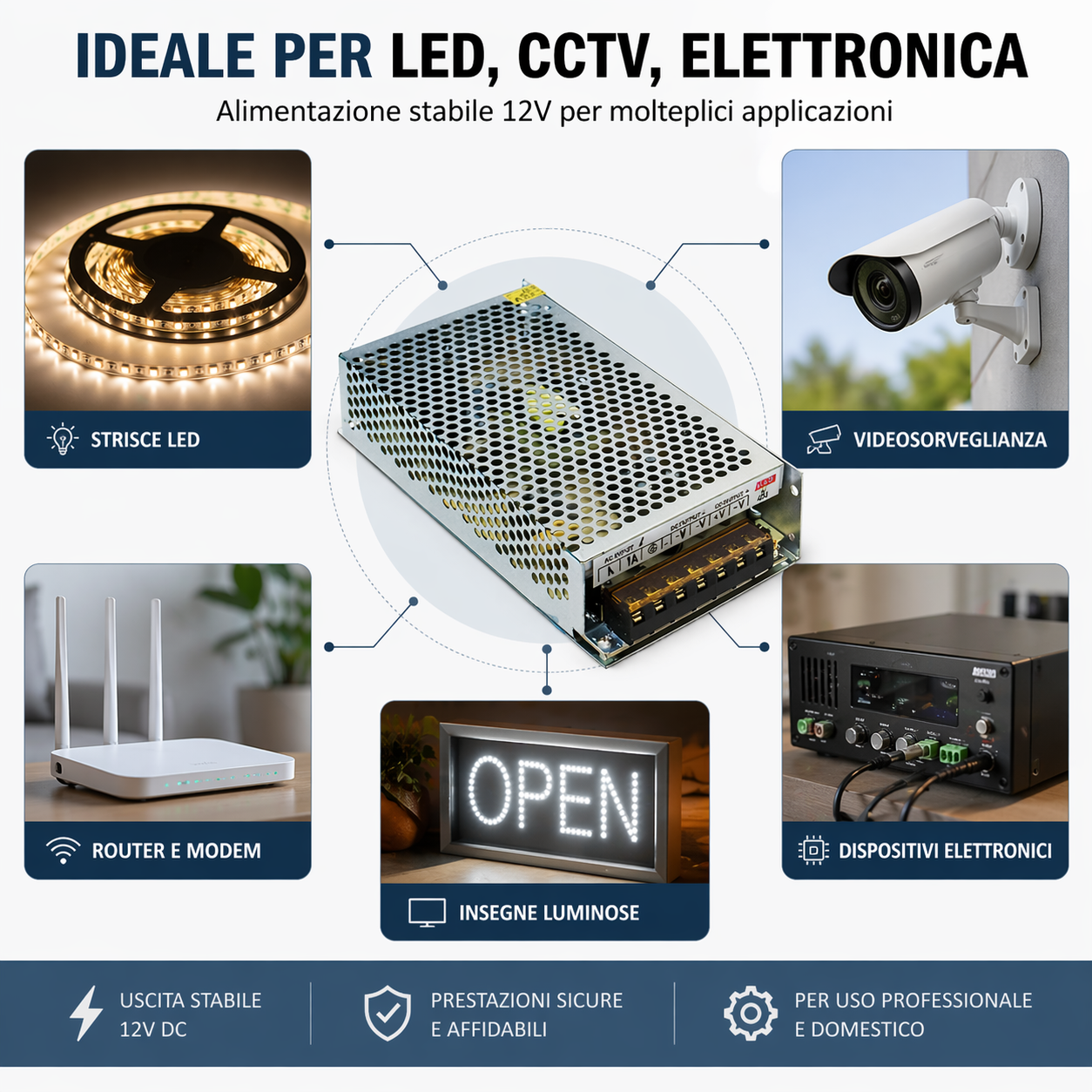Trasformatore Alimentatore 12V 10A