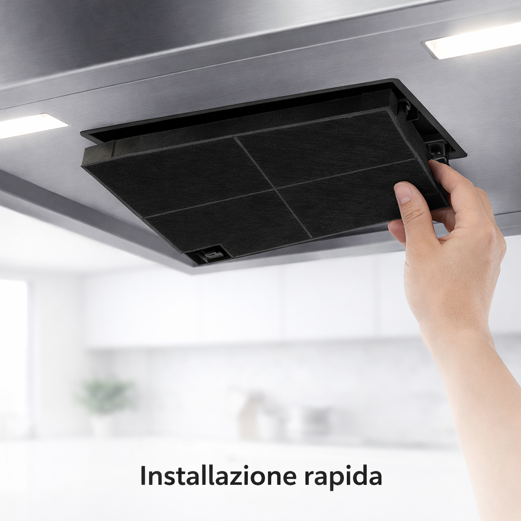 Filtro Cappa a Carbone Attivo Rettangolare
