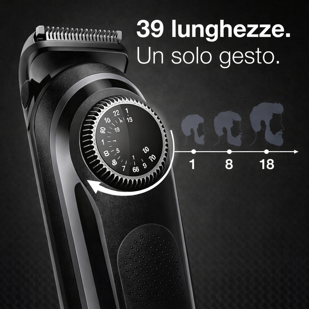 Braun BT5242 Regolabarba e Tagliacapelli Uomo con Rasoio Gillette Fusion 5