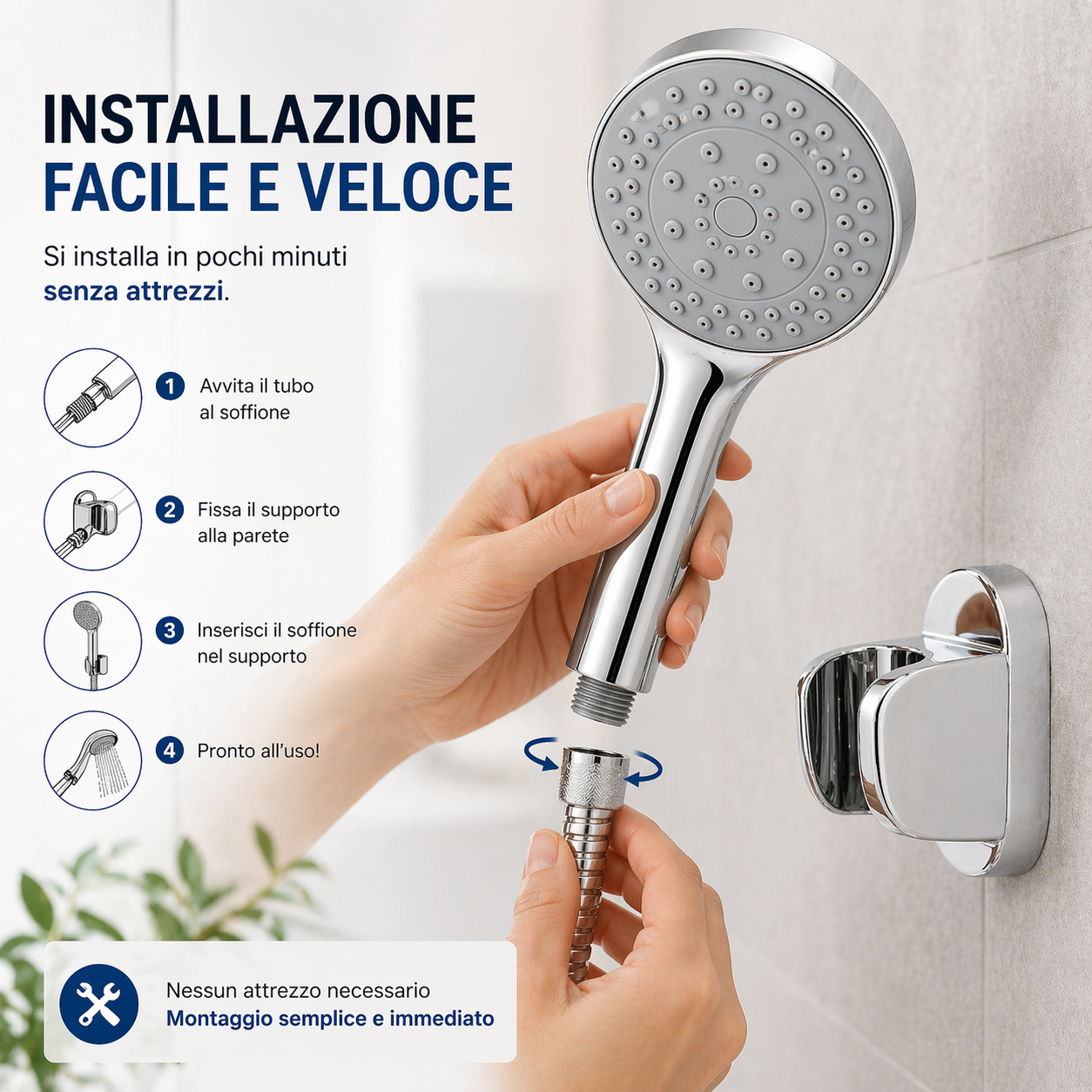 Set Soffione Doccia Completo