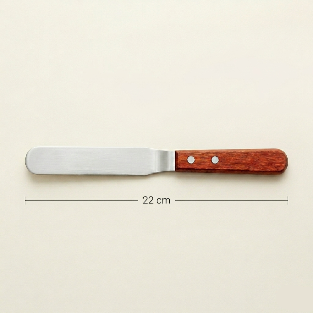 Spatola Stendi Cera Professionale 22 cm con Lama in Acciaio e Manico in Legno