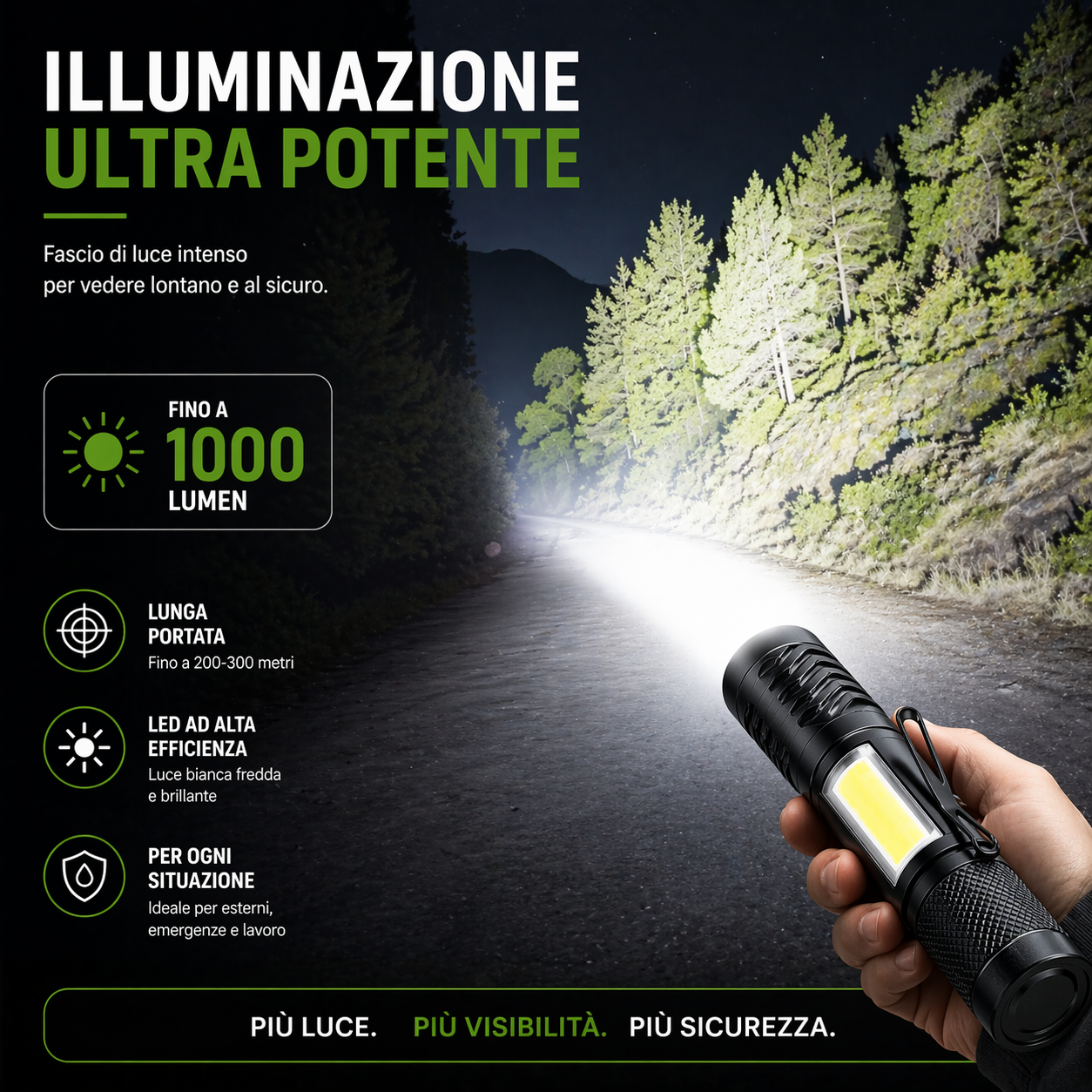 Torcia LED Ricaricabile