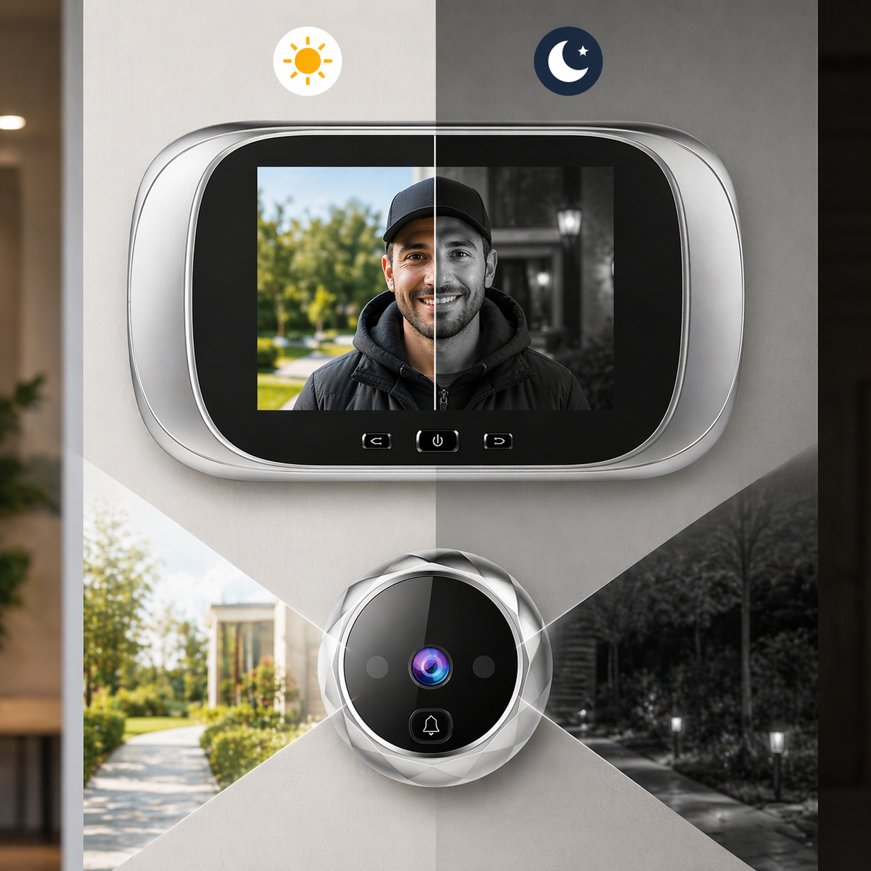 Spioncino Digitale 2,8 Pollici per Porta Blindata con Telecamera HD