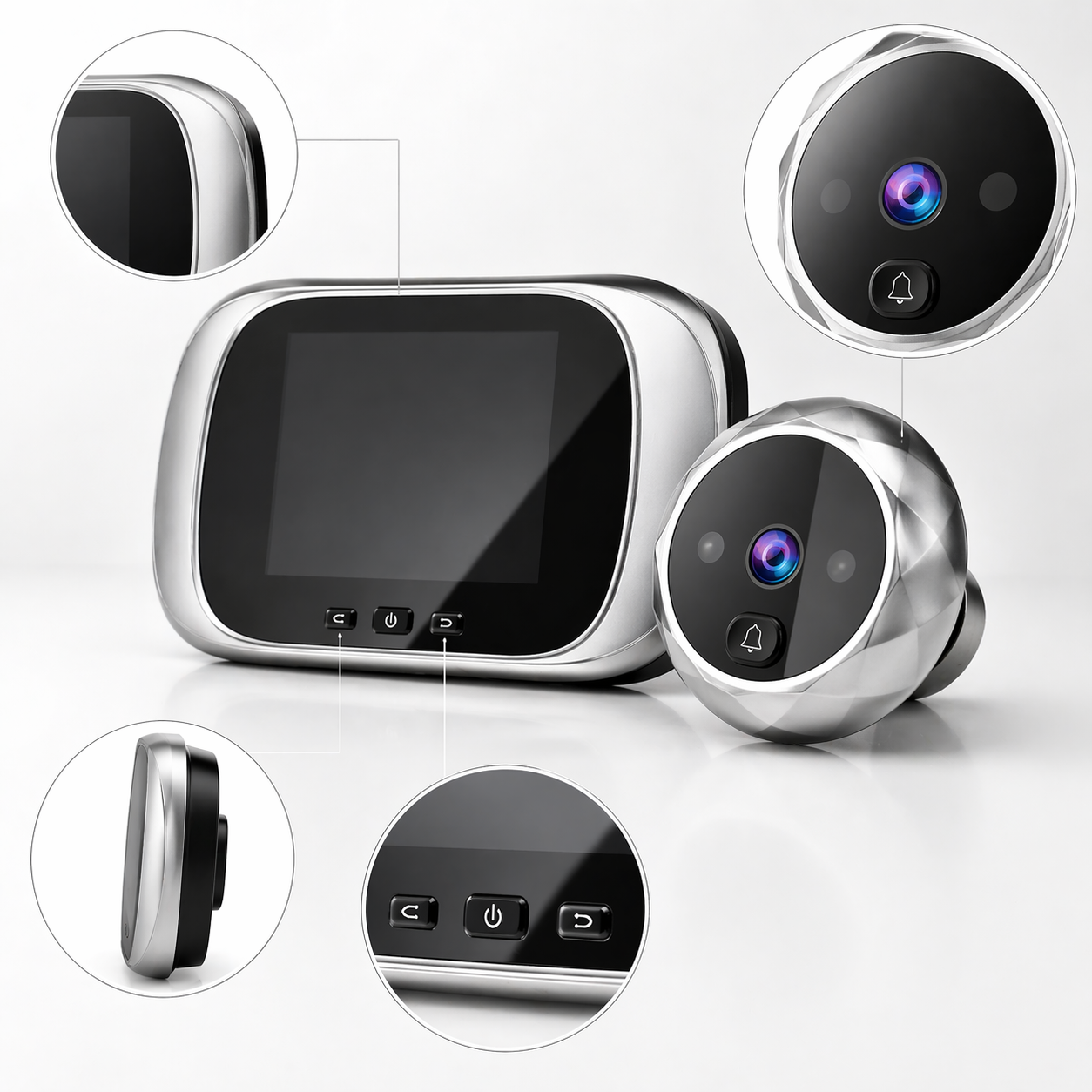 Spioncino Digitale 2,8 Pollici per Porta Blindata con Telecamera HD