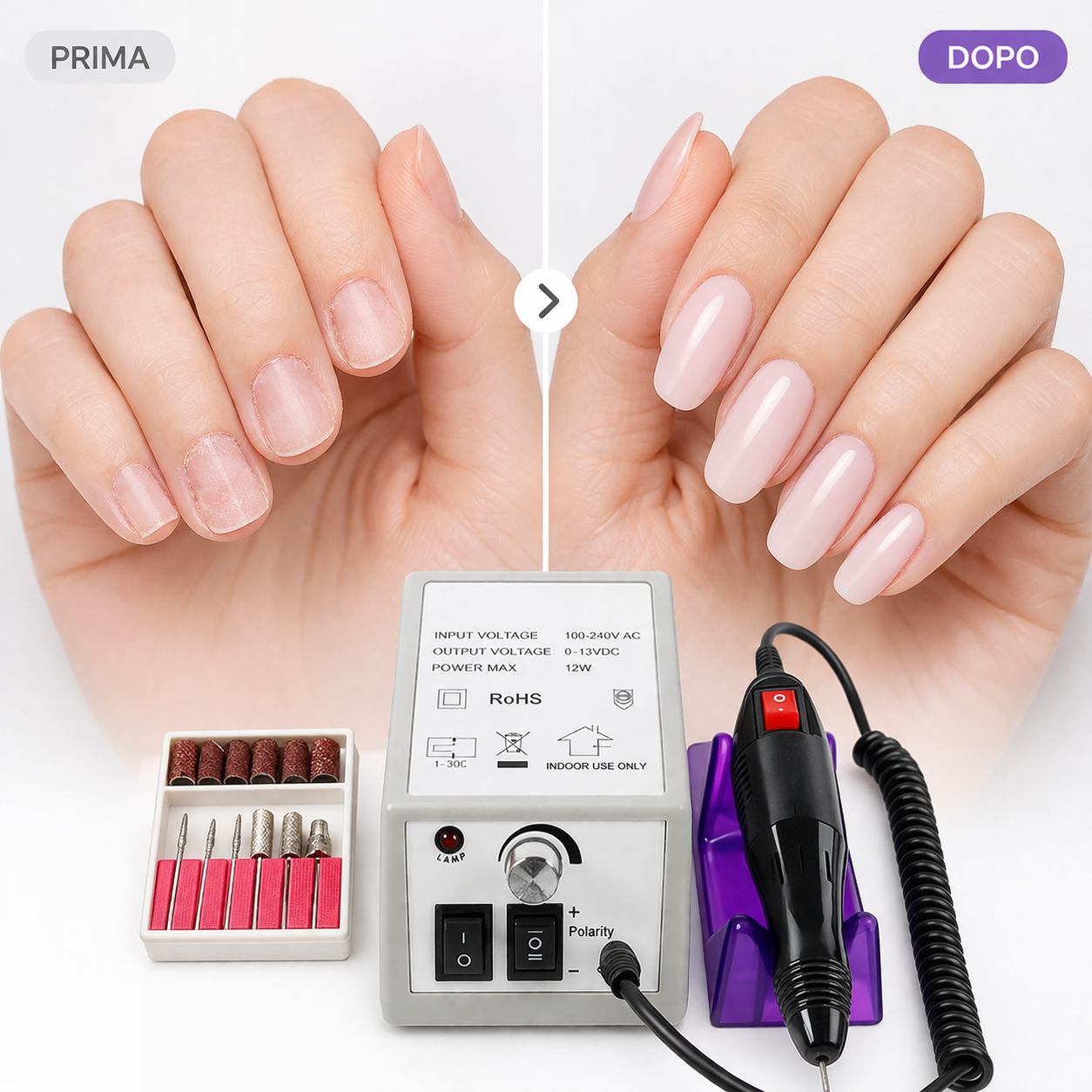 Fresa per Unghie Professionale Elettrica per Manicure e Pedicure