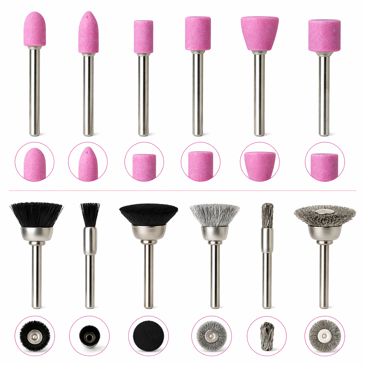 Set di 12 Mole Abrasive Mini Rotative