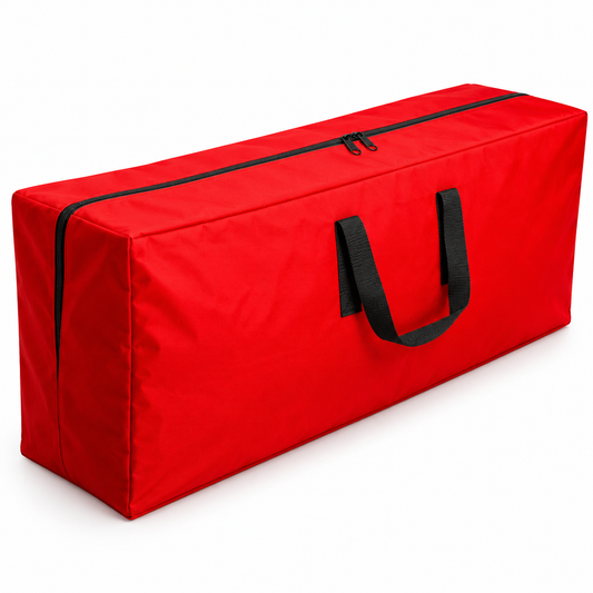 Custodia Porta Albero di Natale 135x38x53 cm – Borsa Rossa con Cerniera e Manici per Conservazione Albero Artificiale