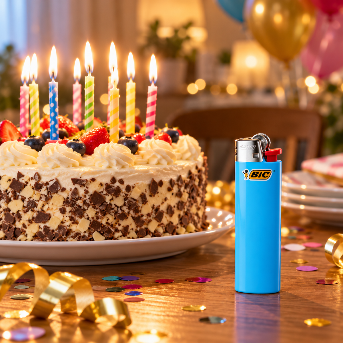 BIC Maxi J26 – Confezione da 50 Accendini a Gas con Colori Assortiti