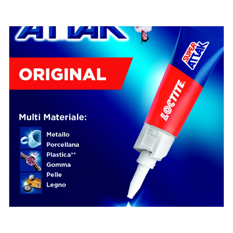 Colla Super Attak Original 3 gr Loctite 3 Pezzi