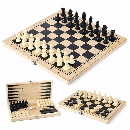 Set 3 in 1 Dama, Scacchi e Backgammon