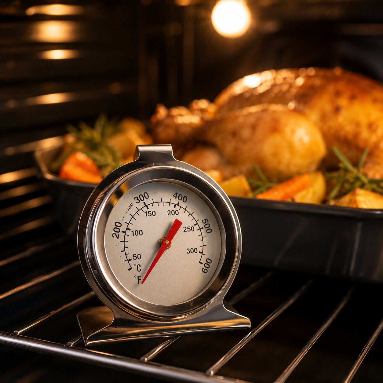 Termometro per Forno in Acciaio Inox