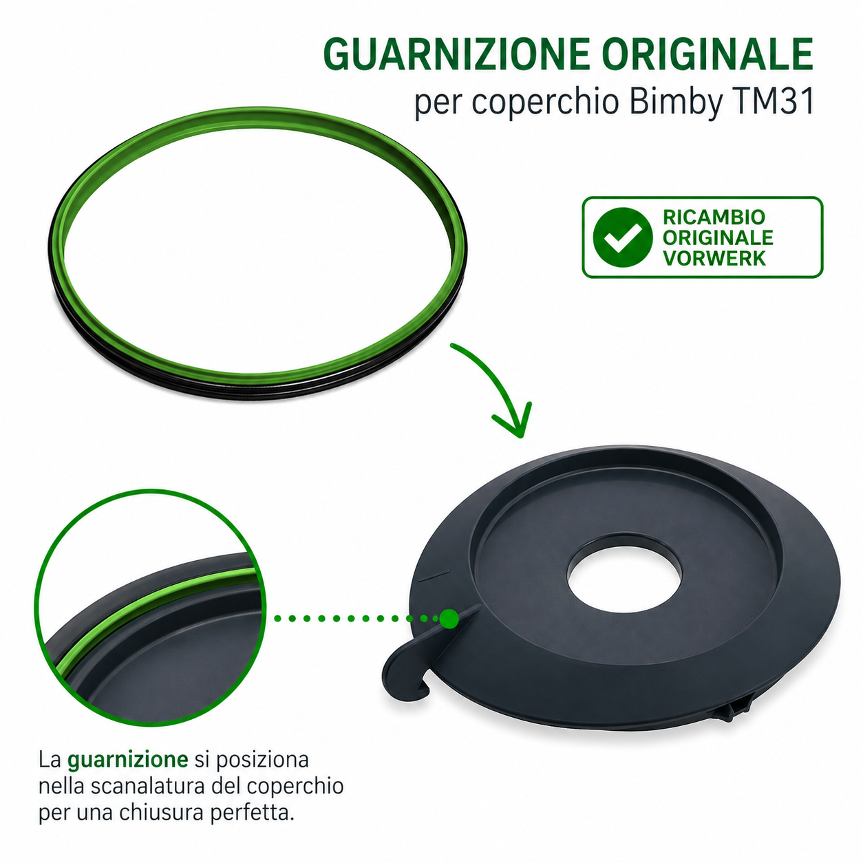 Guarnizione per Coperchio Bimby TM 31 Originale