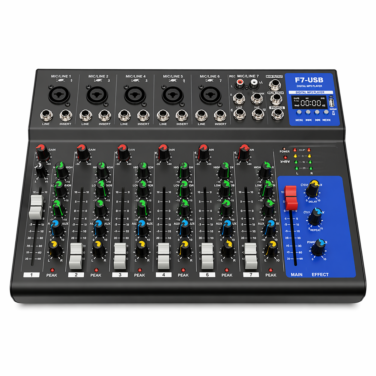 Mixer Audio 7 Canali F7 USB