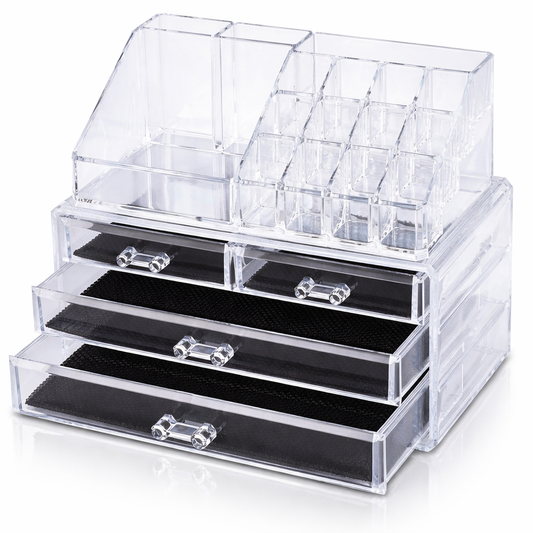 Espositore Box Portatrucco con 4 Cassetti