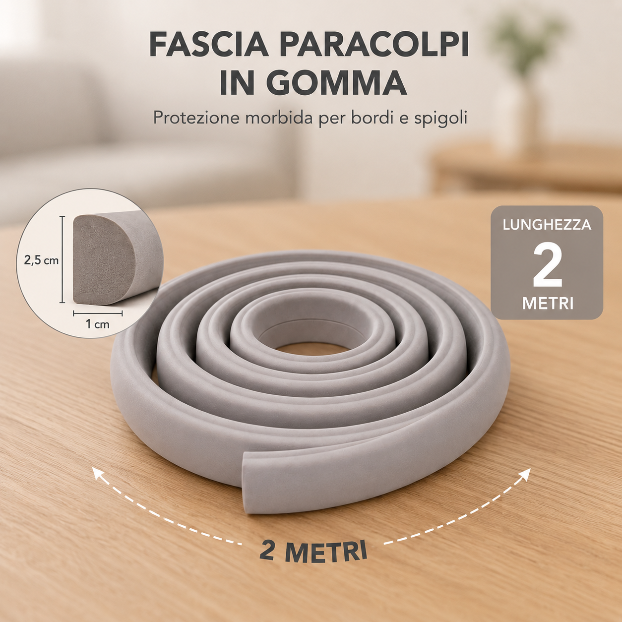 Fascia Paracolpi in Gomma