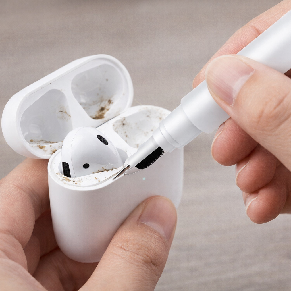 Penna per Pulizia Completa di Auricolari Bluetooth e Cellulare 3 in 1