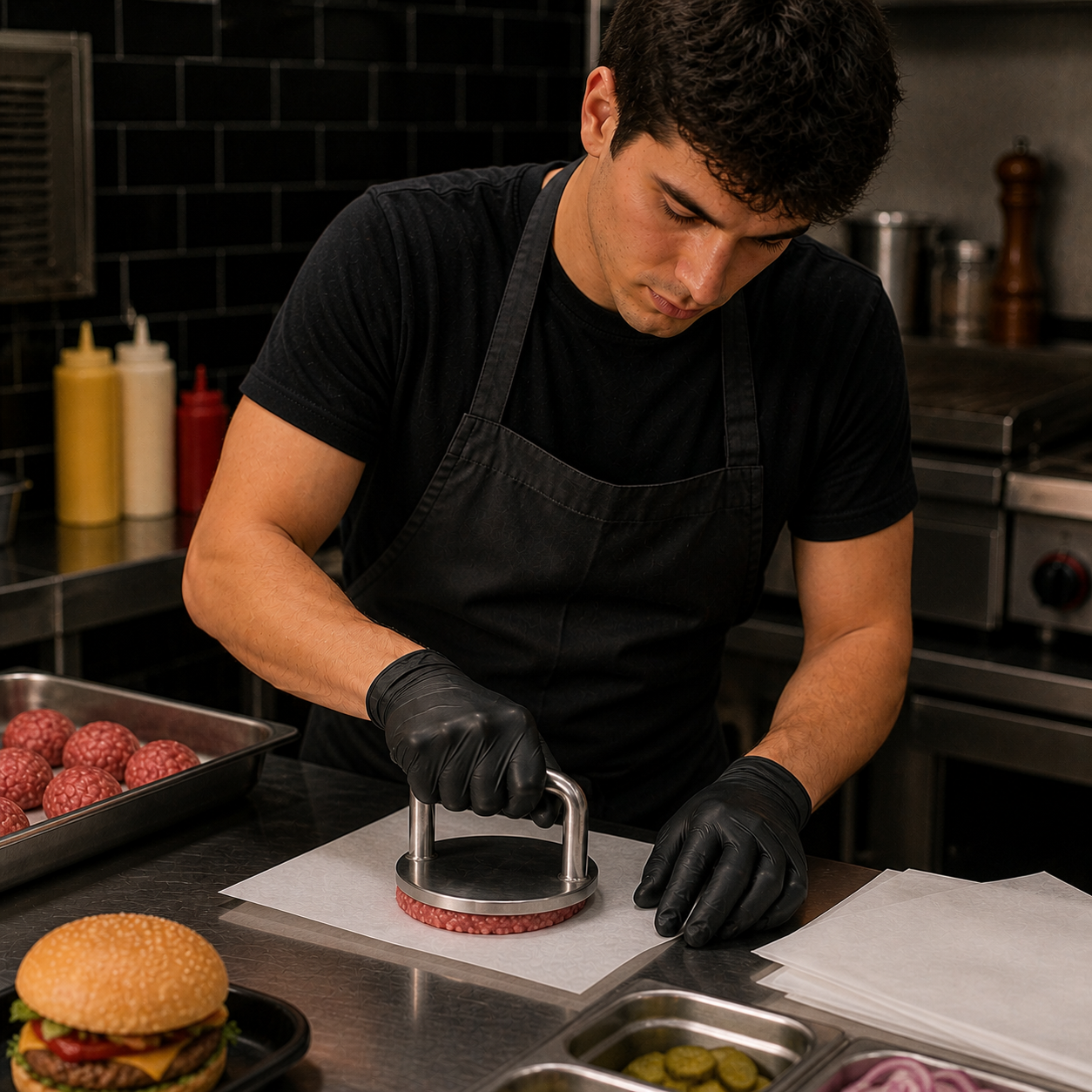 Pressa per Hamburger in Acciaio Inox