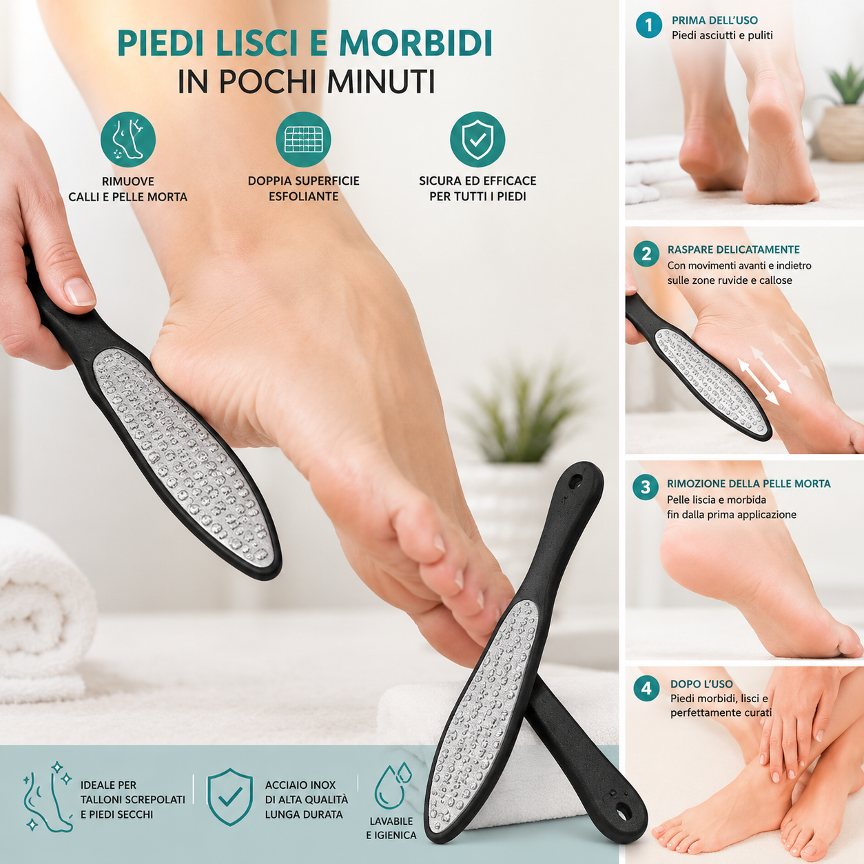 Raspa Lima per Piedi Professionale per Pedicure