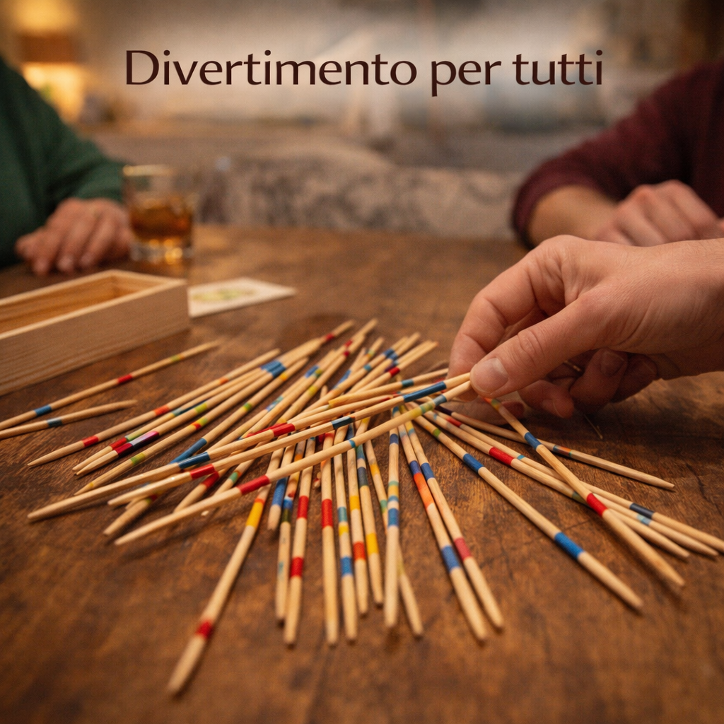 Gioco Shanghai in Legno con 31 Bastoncini Colorati