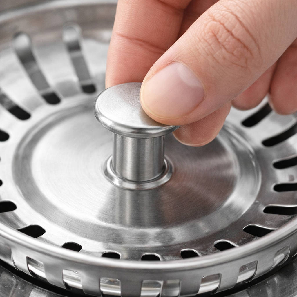 Tappo in Acciaio Inox per Lavello di Cucina