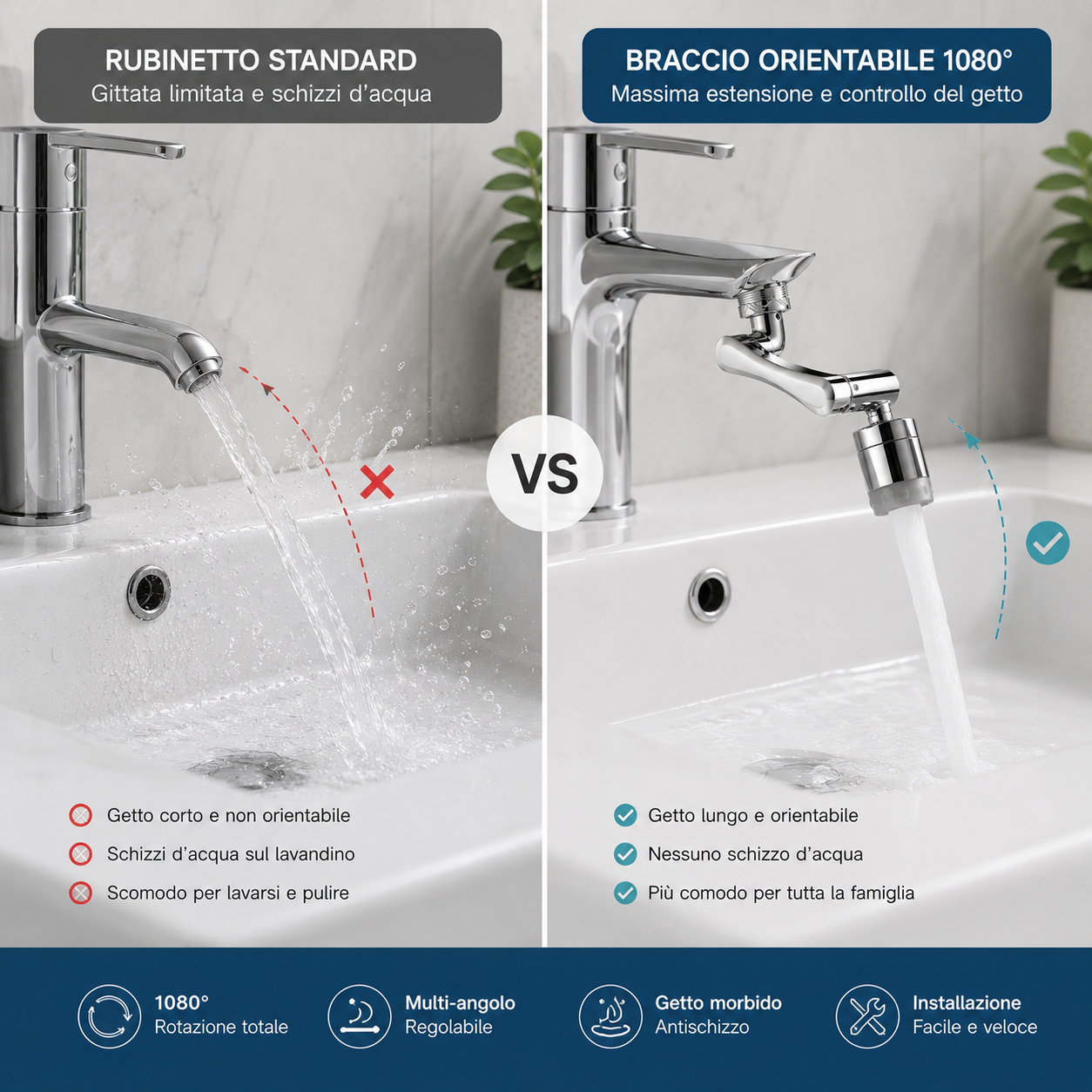 Tubo per Rubinetto Semi-Rigido